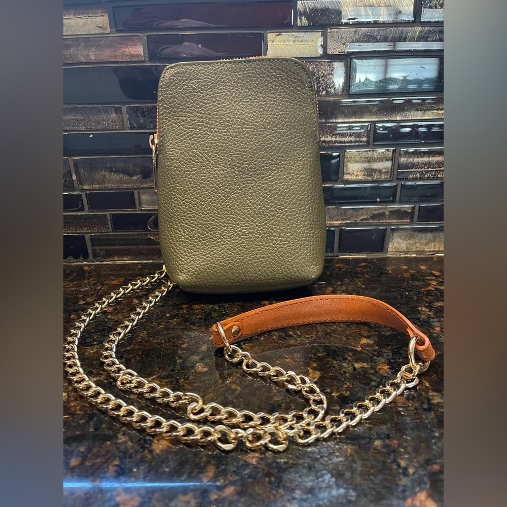 Crossbody purse.  Genuine Leather.